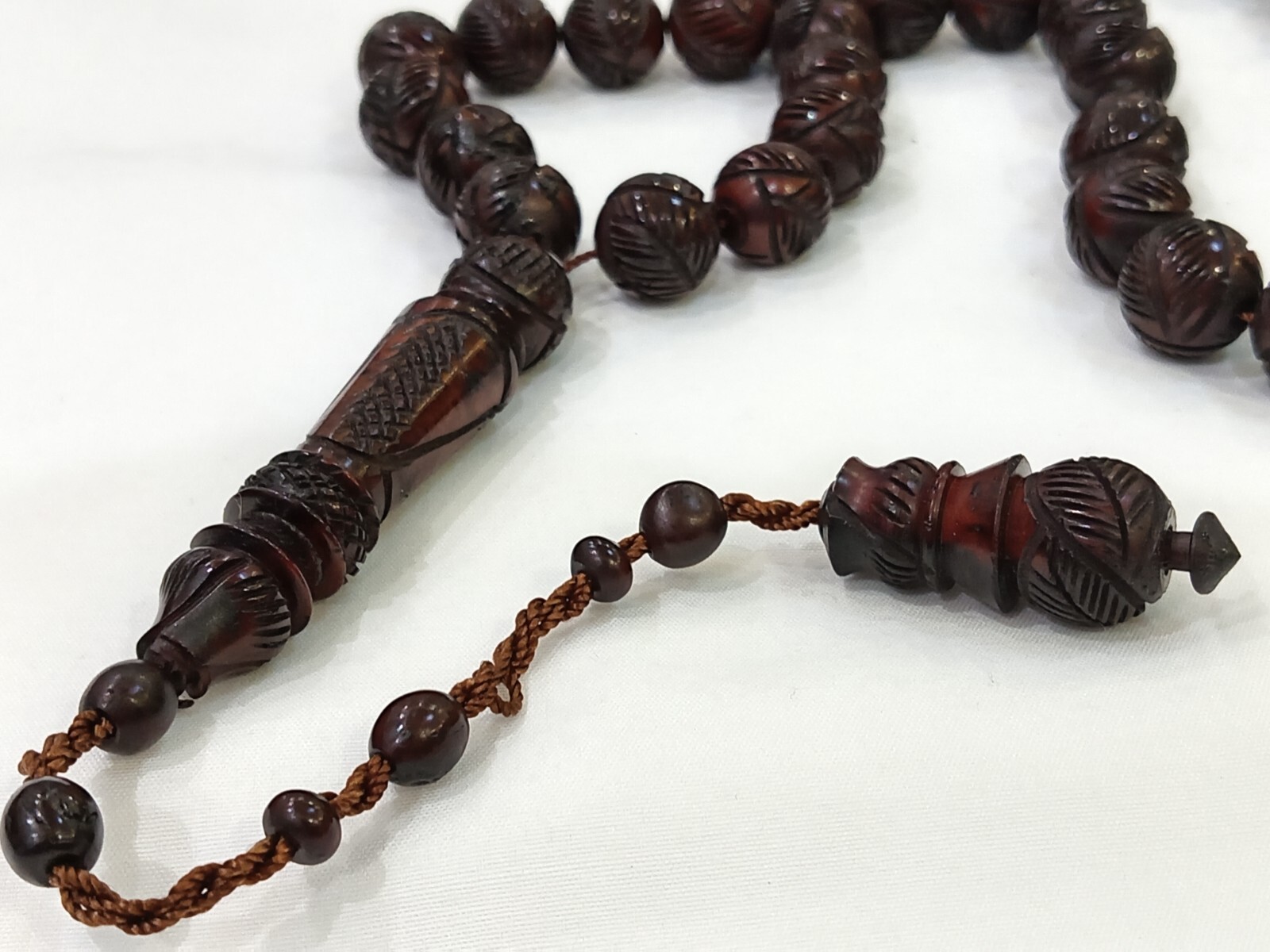 Old Natural Handmade Kuka Narjeen 33 Beads Handcrafted سبحة نرجين طبيعي قديم جدا Old Natural Handmade Kuka Narjeen 33 Beads Handcrafted سبحة نرجين طبيعي قديم جدا
