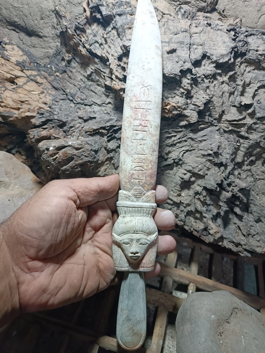 Ancient Egyptian Antique Pharaonic Hathor Dagger Antiques Rare Egyptian BC Ancient Egyptian Antique Pharaonic Hathor Dagger Antiques Rare Egyptian BC
