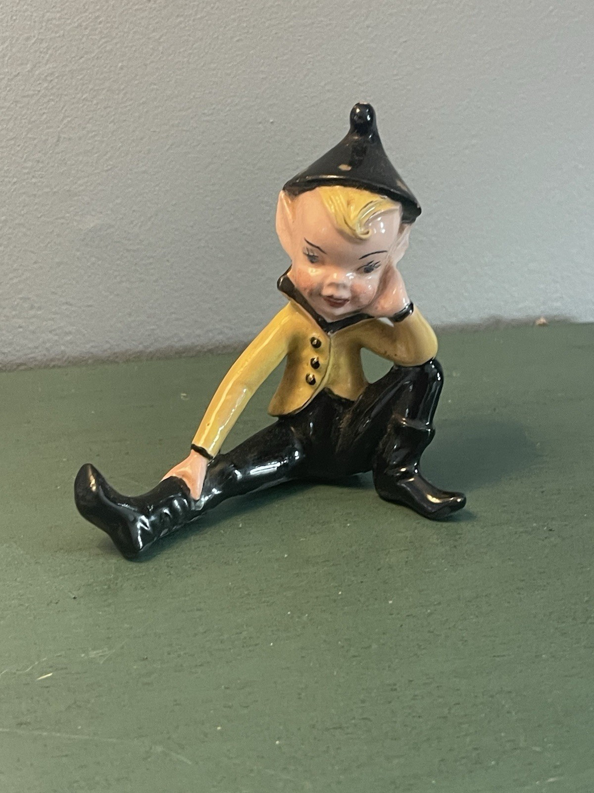 - 1950’s Ceramic Porcelain Pixie Elf Figure Sculpture Antique - 1950’s Ceramic Porcelain Pixie Elf Figure Sculpture Antique