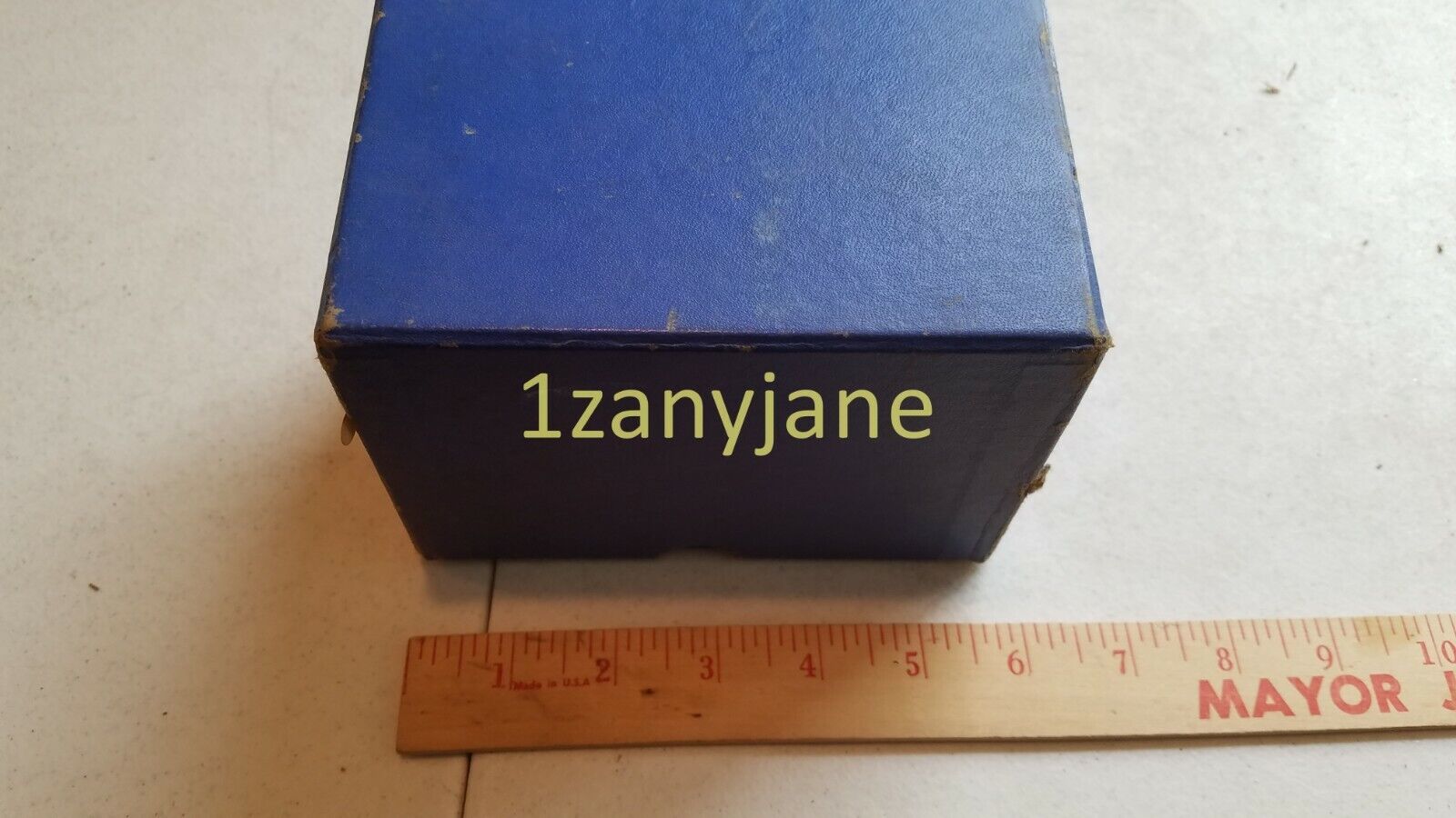 Vintage GLASS MAGIC LANTERN BOX FOR HOLDING SLIDES blue cardboard keystone LS30