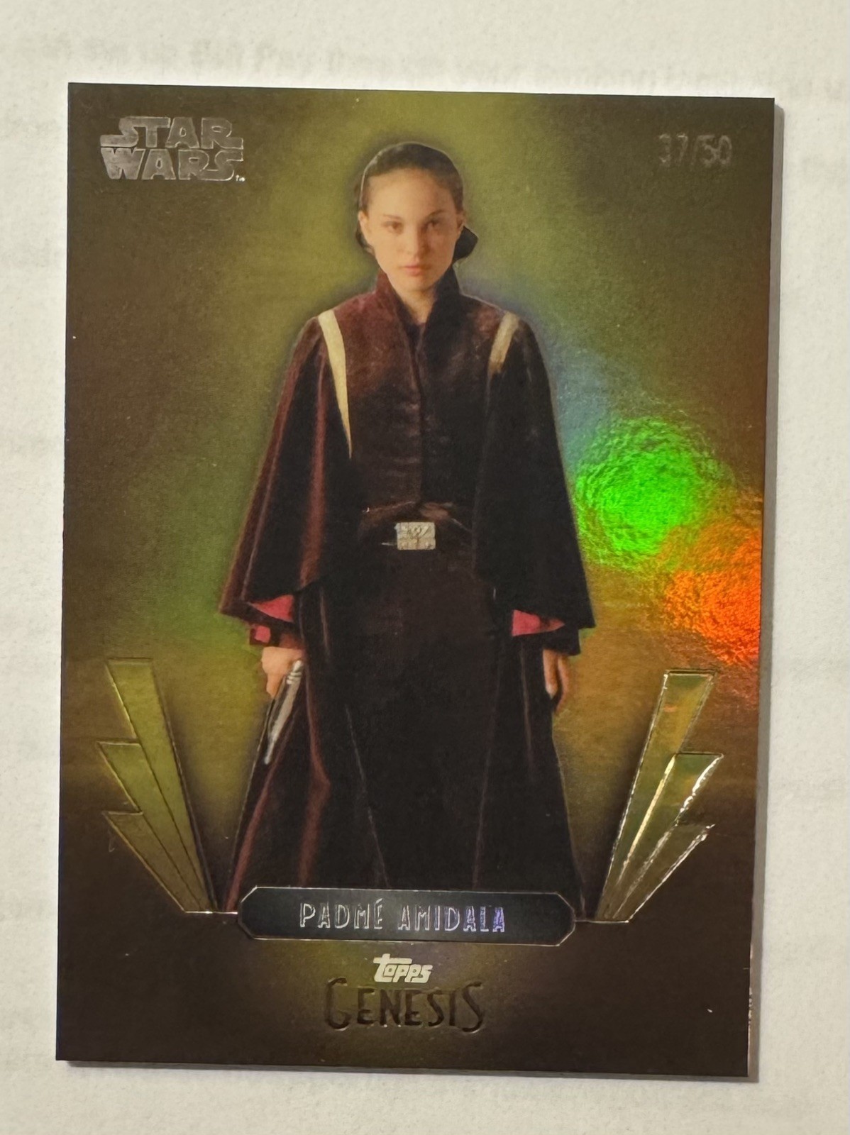 2025 Topps Disney Genesis #20 PADME AMIDALA /50 2025 Topps Disney Genesis #20 PADME AMIDALA /50