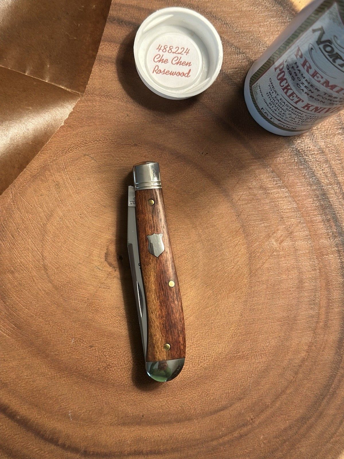 Great Eastern Cutlery Northfield 488224 Che Chen Rosewood Slipjoint 2-blade