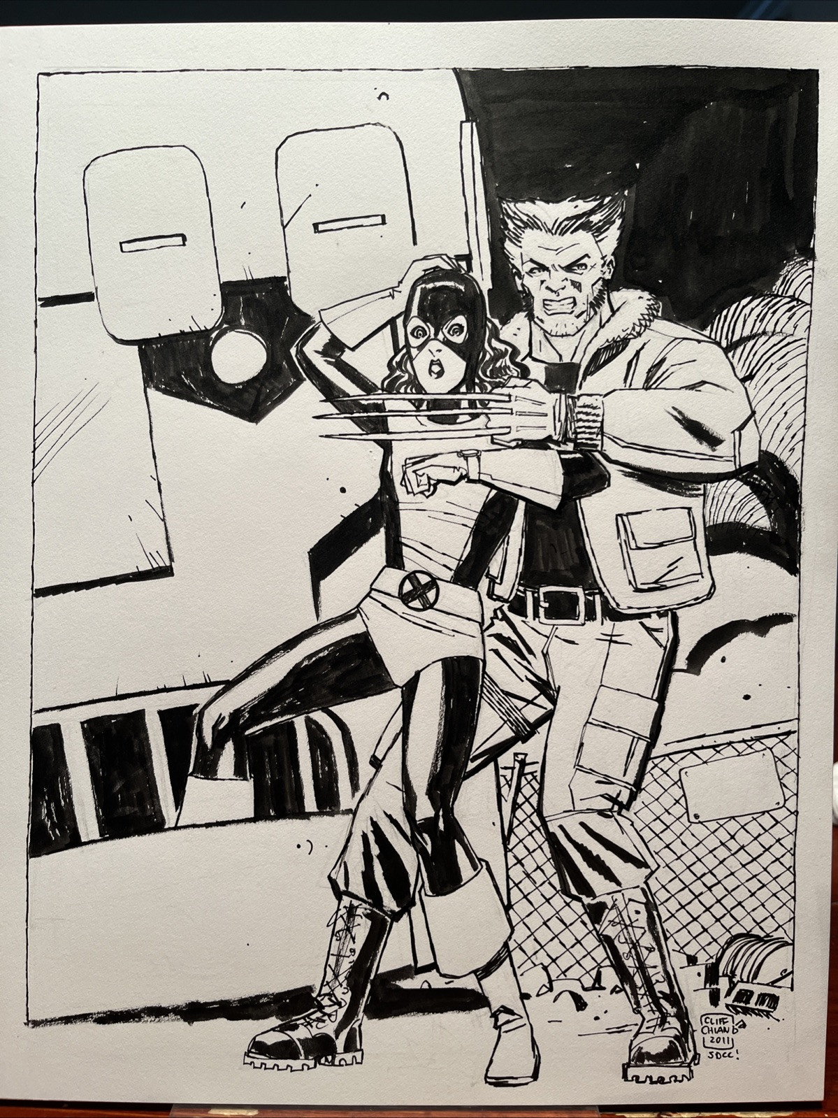 Cliff Chiang Original Art Commission X-Men Days Of Future Past Homage Cover Cliff Chiang Original Art Commission X-Men Days Of Future Past Homage Cover