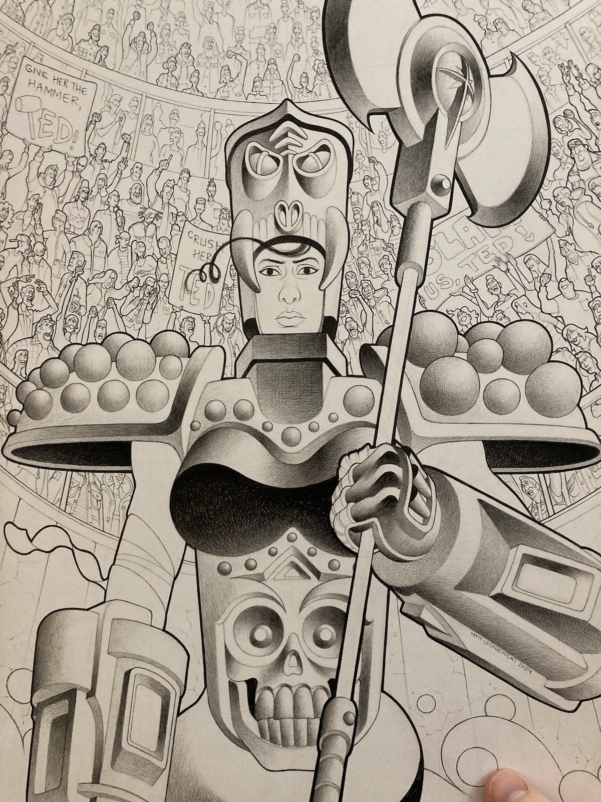 Free For All (One Shot) Original Comic Art Cover 11x17 by Matt Lesniewski Free For All (One Shot) Original Comic Art Cover 11x17 by Matt Lesniewski