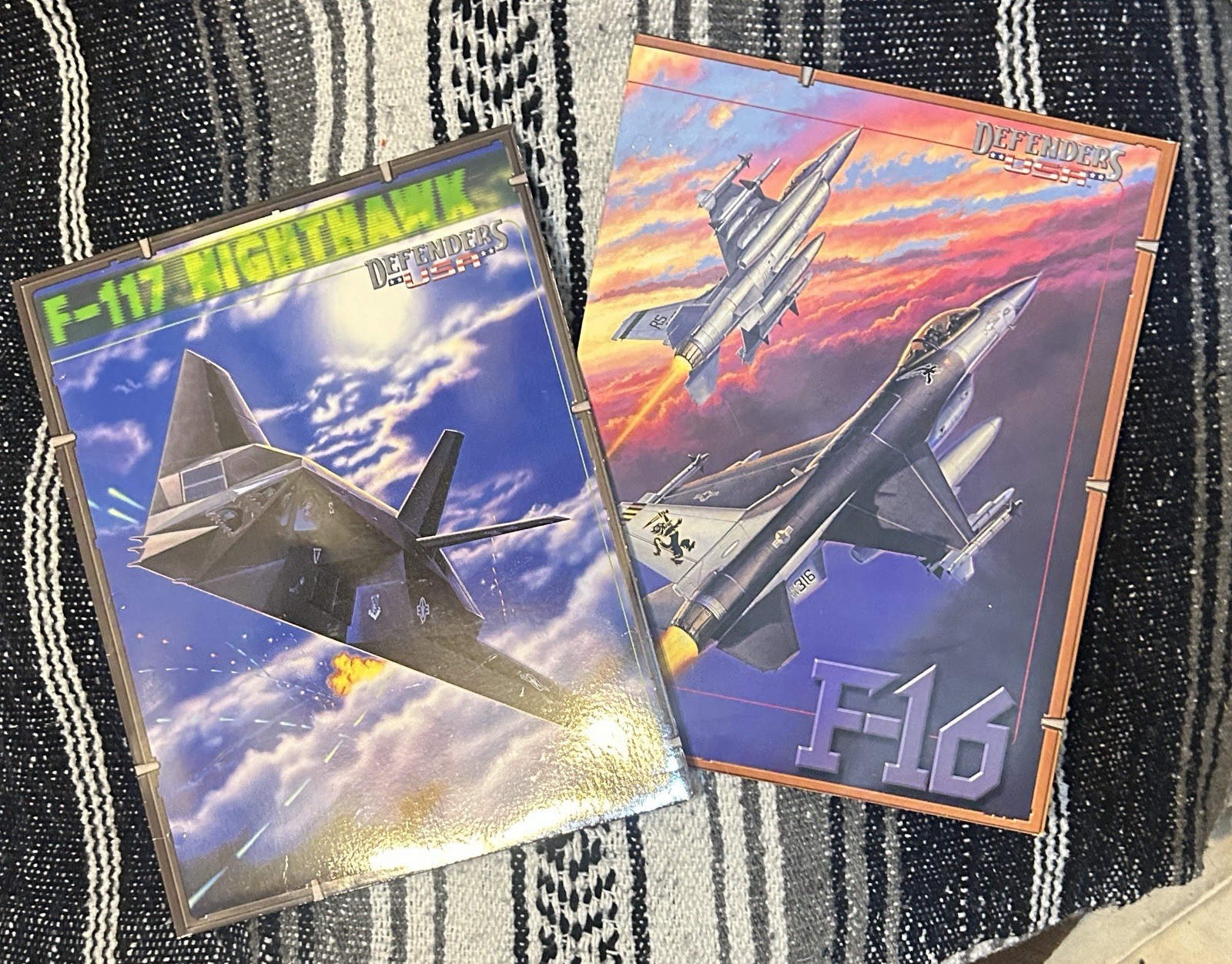 Vintage Defenders USA Jet Fighter Pocket Folders Lot - F-16, F-117 & SR-71 Specs Vintage Defenders USA Jet Fighter Pocket Folders Lot - F-16, F-117 & SR-71 Specs