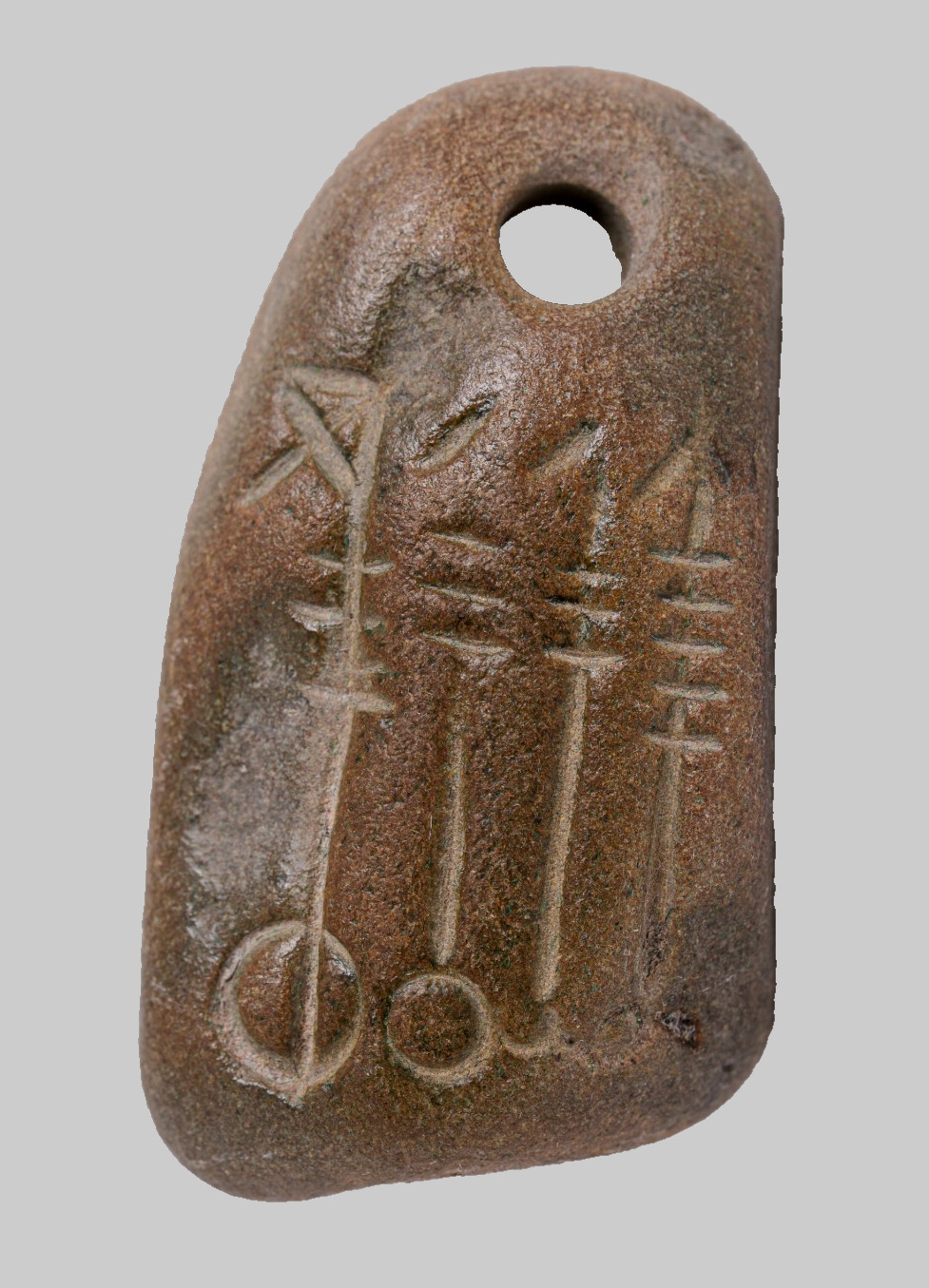 Genuine Ancient Celtic Carved Engraved Stone Ogham Script Pendant Amulet COA Genuine Ancient Celtic Carved Engraved Stone Ogham Script Pendant Amulet COA