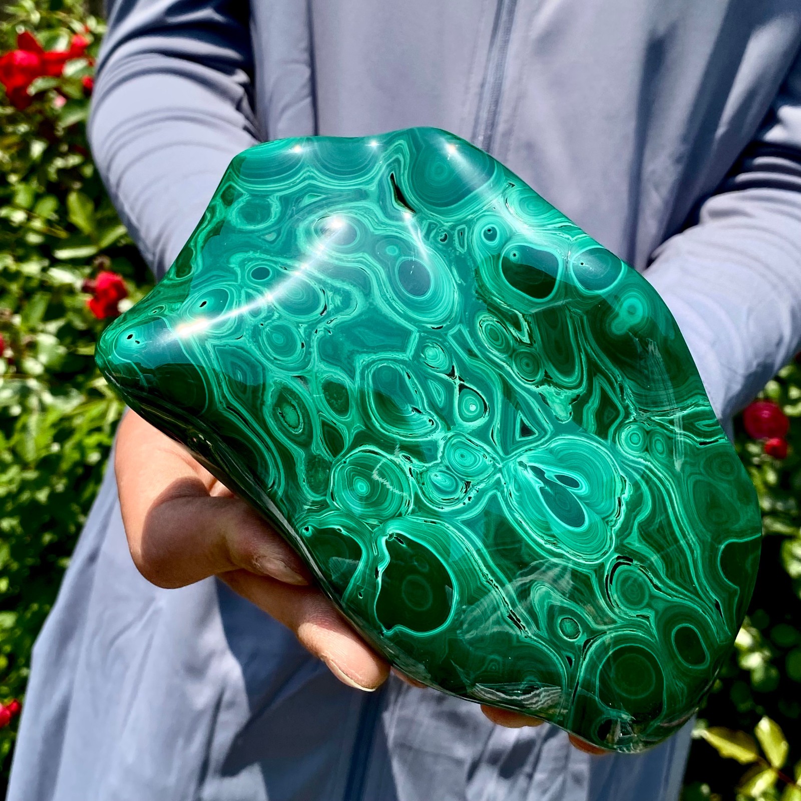 3.2LB Natural Polished Malachite Mineral freeform specimen Reiki Stone Healing 3.2LB Natural Polished Malachite Mineral freeform specimen Reiki Stone Healing