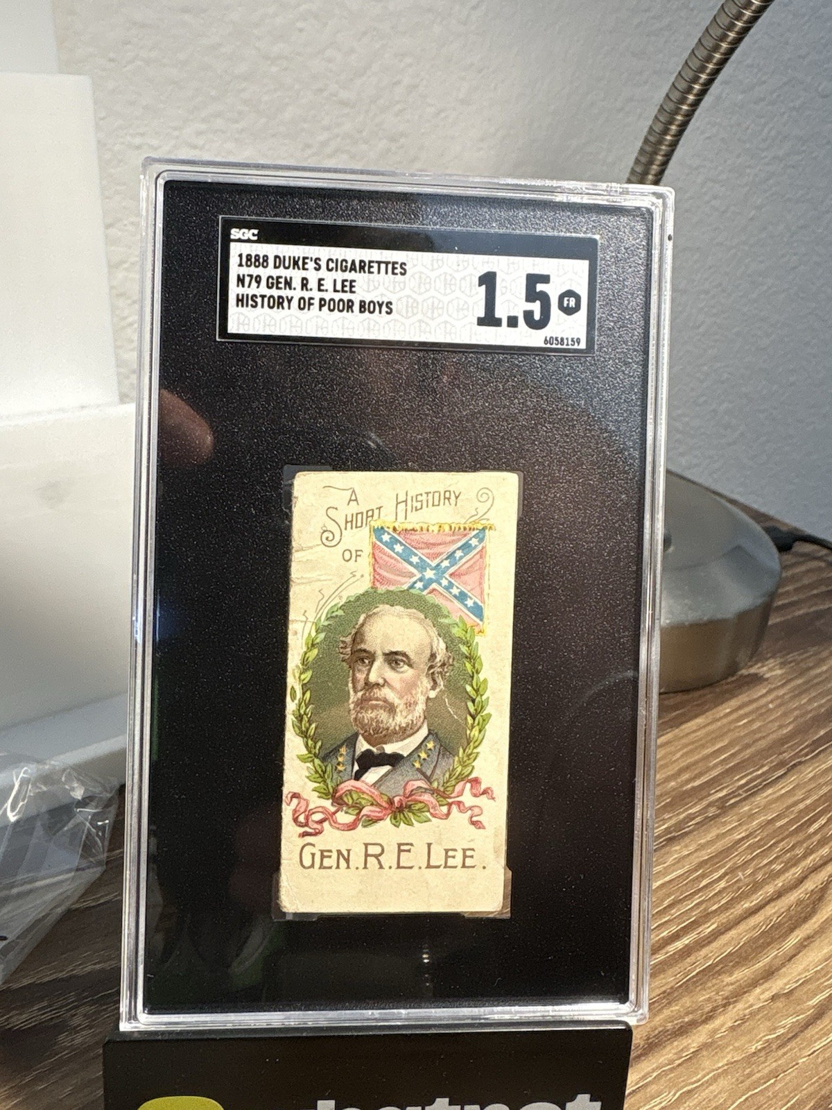 GENERAL ROBERT E LEE R.E. SGC 1.5 1889 DUKE'S CIGARETTES N78 HISTORY OF GENERALS GENERAL ROBERT E LEE R.E. SGC 1.5 1889 DUKE'S CIGARETTES N78 HISTORY OF GENERALS