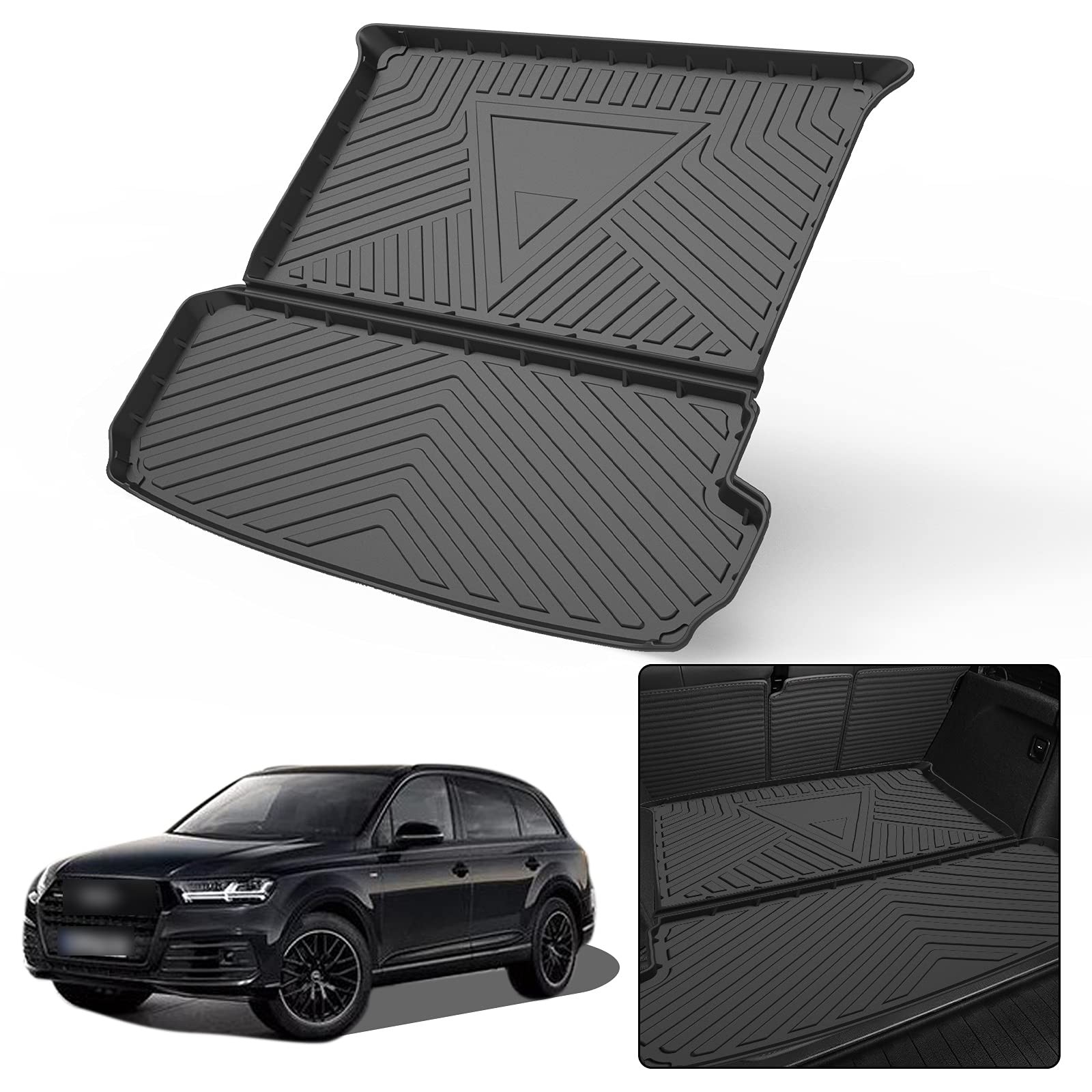 Elsetyler Cargo Liner for 2021 2022 2023 2024 2025 Q7 - Black TPO All Weather...