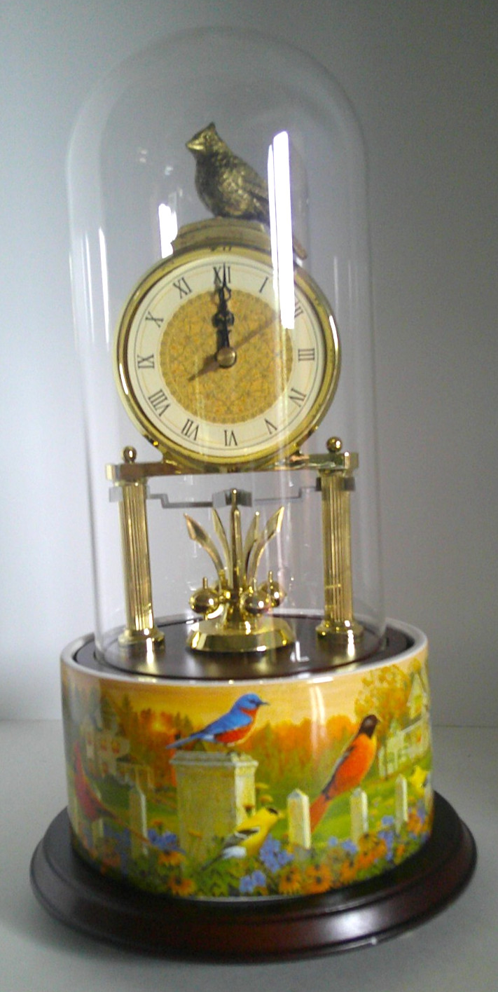 Danbury Mint "Seasons of Enchantment Songbird Clock" - Sam Timm/Wild Wings -RARE