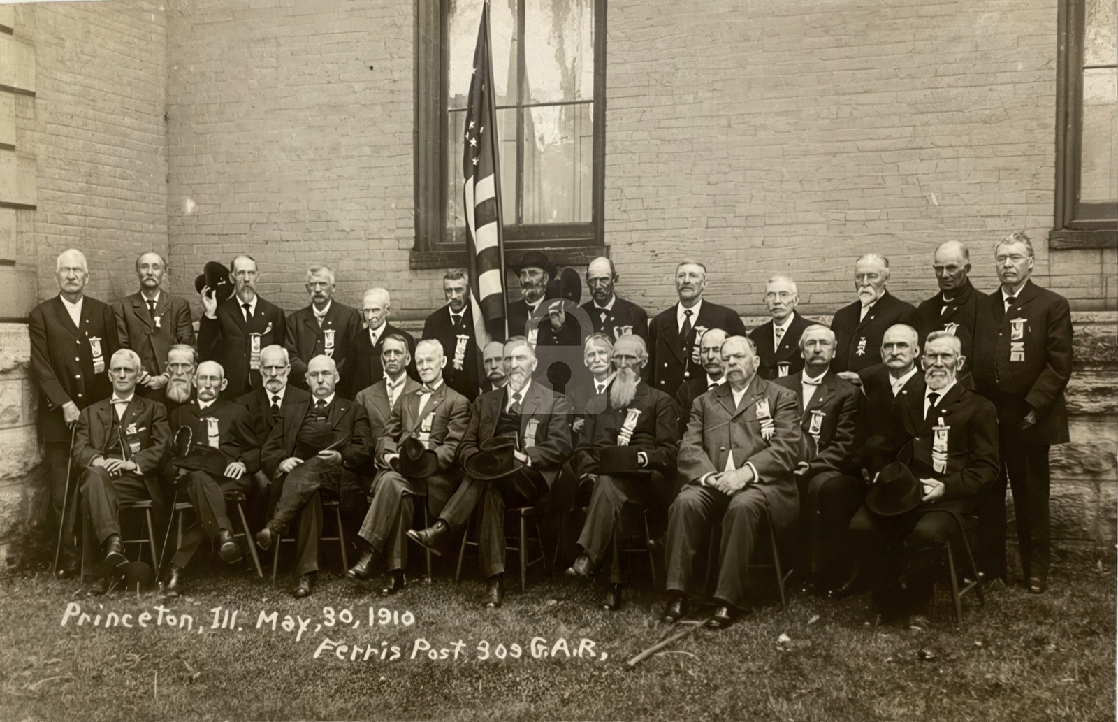Princeton IL May 30 1910 Ferris Post 309 Civil War G.A.R. RPPC Postcard COPY Princeton IL May 30 1910 Ferris Post 309 Civil War G.A.R. RPPC Postcard COPY