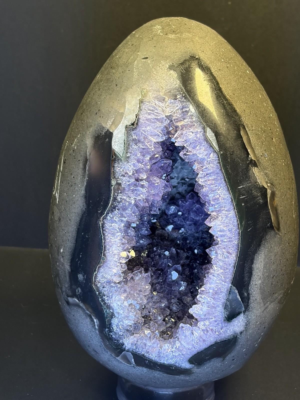 5lb 1.1oz Brazilian Amethyst Deep purple cave dinosaur egg Decoration 5lb 1.1oz Brazilian Amethyst Deep purple cave dinosaur egg Decoration