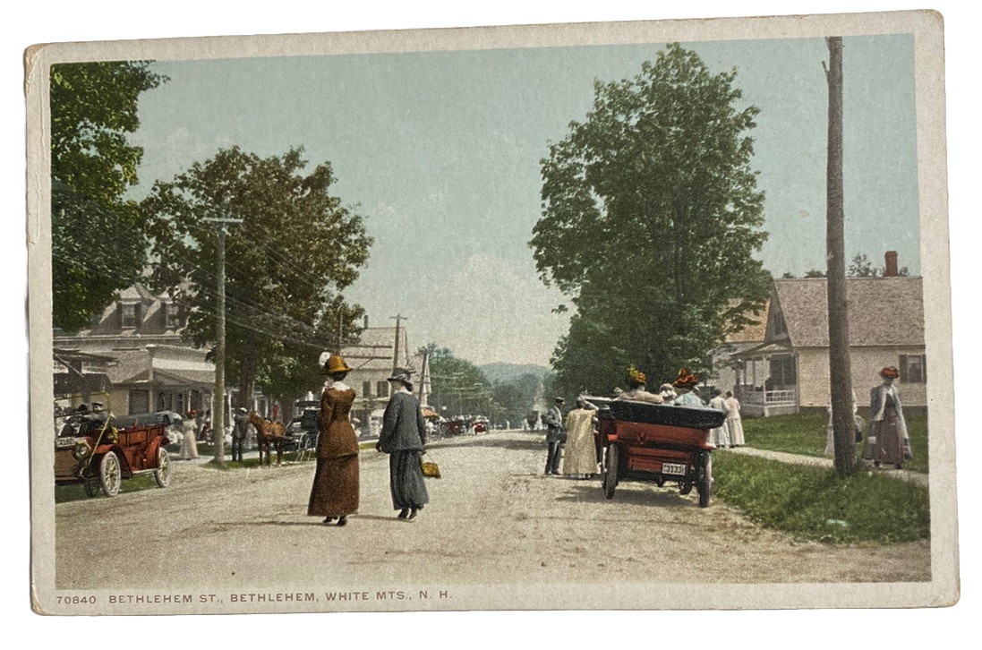 Bethelehem Street Early Autos ~ Bethlehem New Hampshire ~ Antique 1900s Postcard Bethelehem Street Early Autos ~ Bethlehem New Hampshire ~ Antique 1900s Postcard