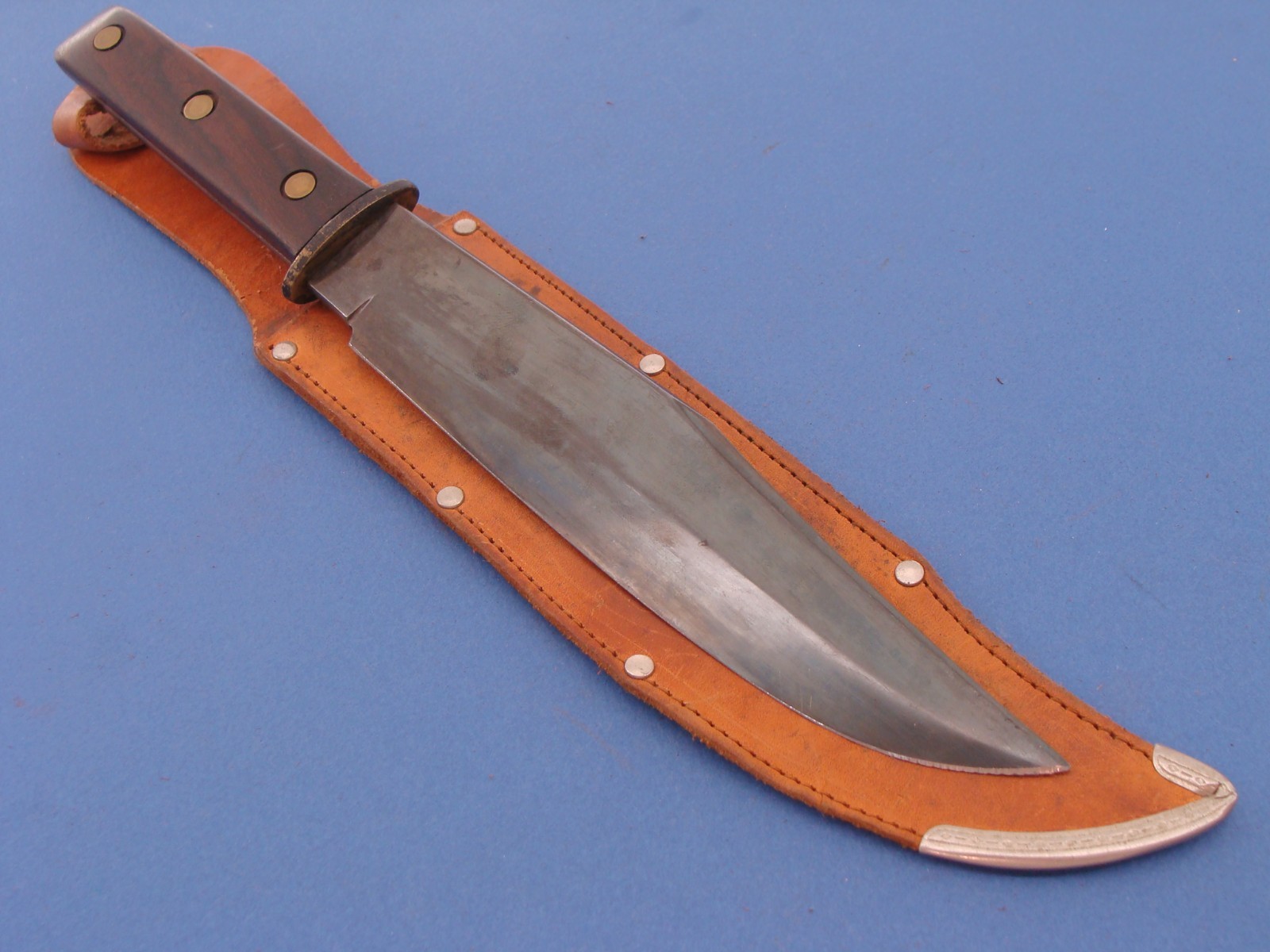 XL VINTAGE 13" HANDMADE CLIP POINT FULL TANG HUNTING BOWIE SHEATH GERMAN KNIVES XL VINTAGE 13" HANDMADE CLIP POINT FULL TANG HUNTING BOWIE SHEATH GERMAN KNIVES