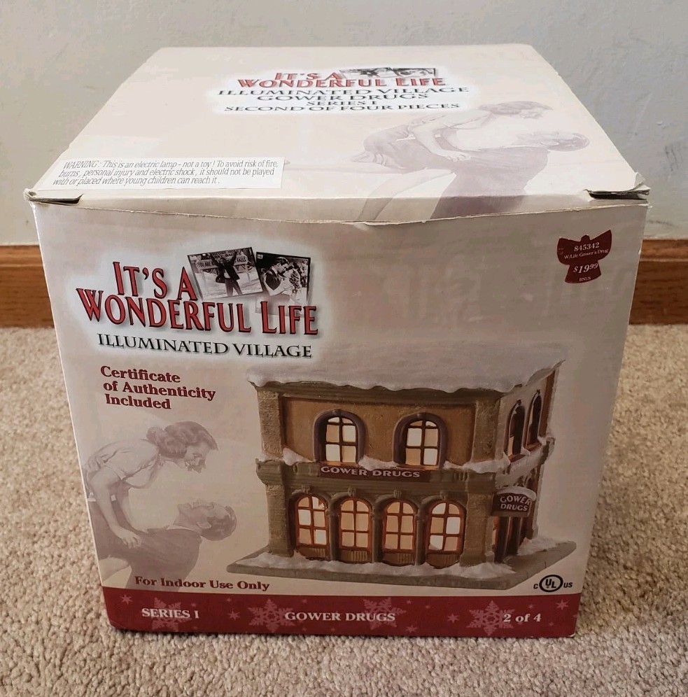 2002 Enesco It's A Wonderful Life Christmas Gower Drugs Seris 1 Building 2002 Enesco It's A Wonderful Life Christmas Gower Drugs Seris 1 Building