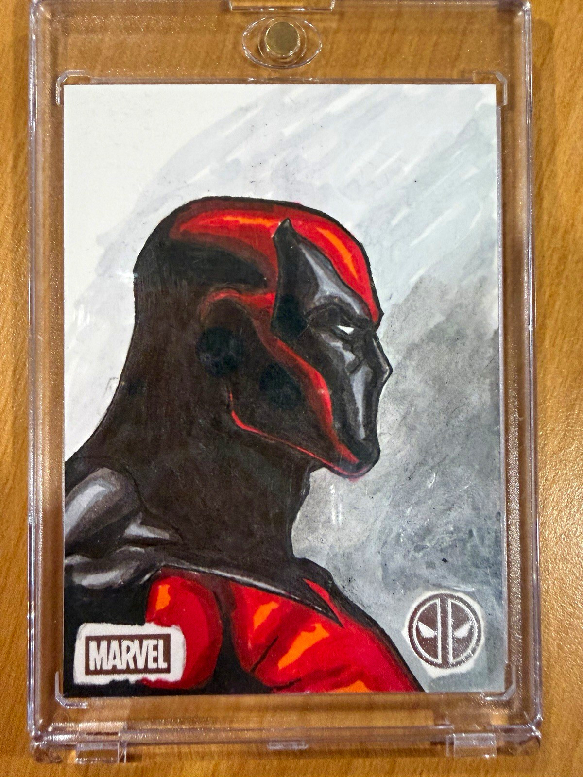 Topps 2025 Deadpool Chrome Original Sketch Deadpool Hard Signed A. De Capua Topps 2025 Deadpool Chrome Original Sketch Deadpool Hard Signed A. De Capua