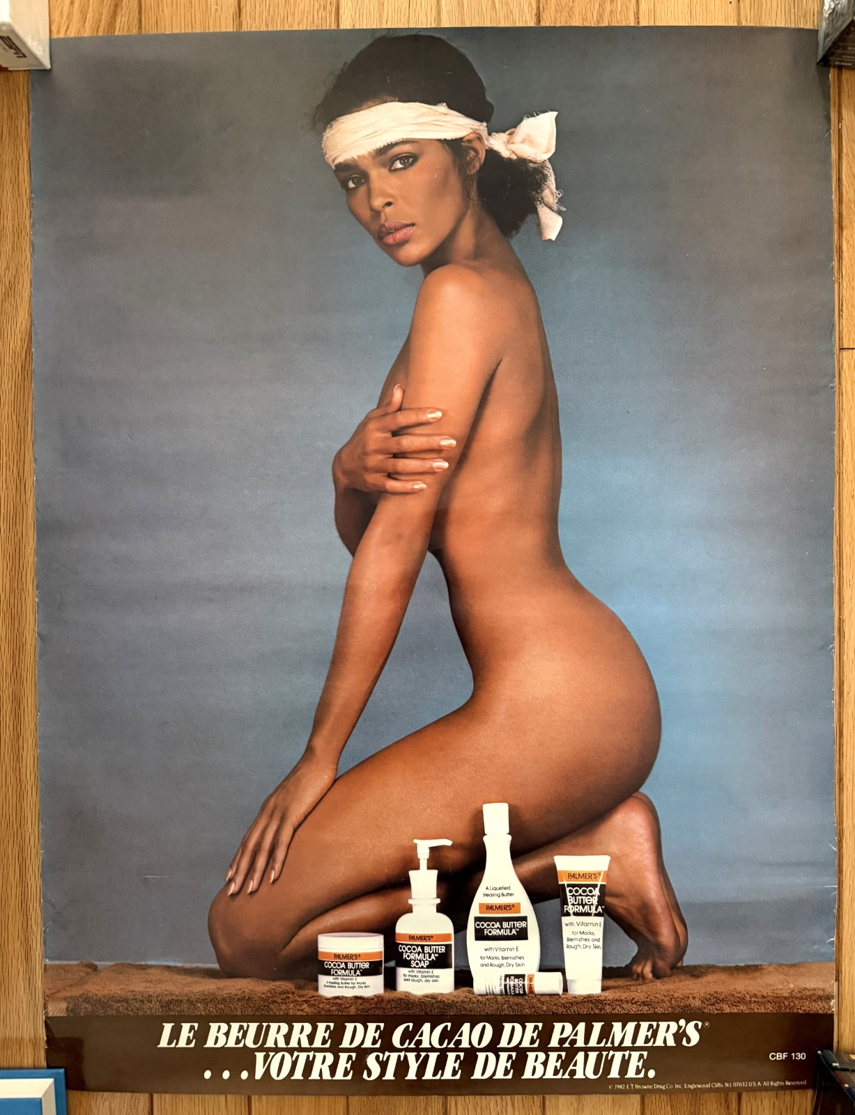 Rare Vintage Palmer’s Cocoa Butter Soap Poster 1982 E.T Browne Drug Company Rare Vintage Palmer’s Cocoa Butter Soap Poster 1982 E.T Browne Drug Company