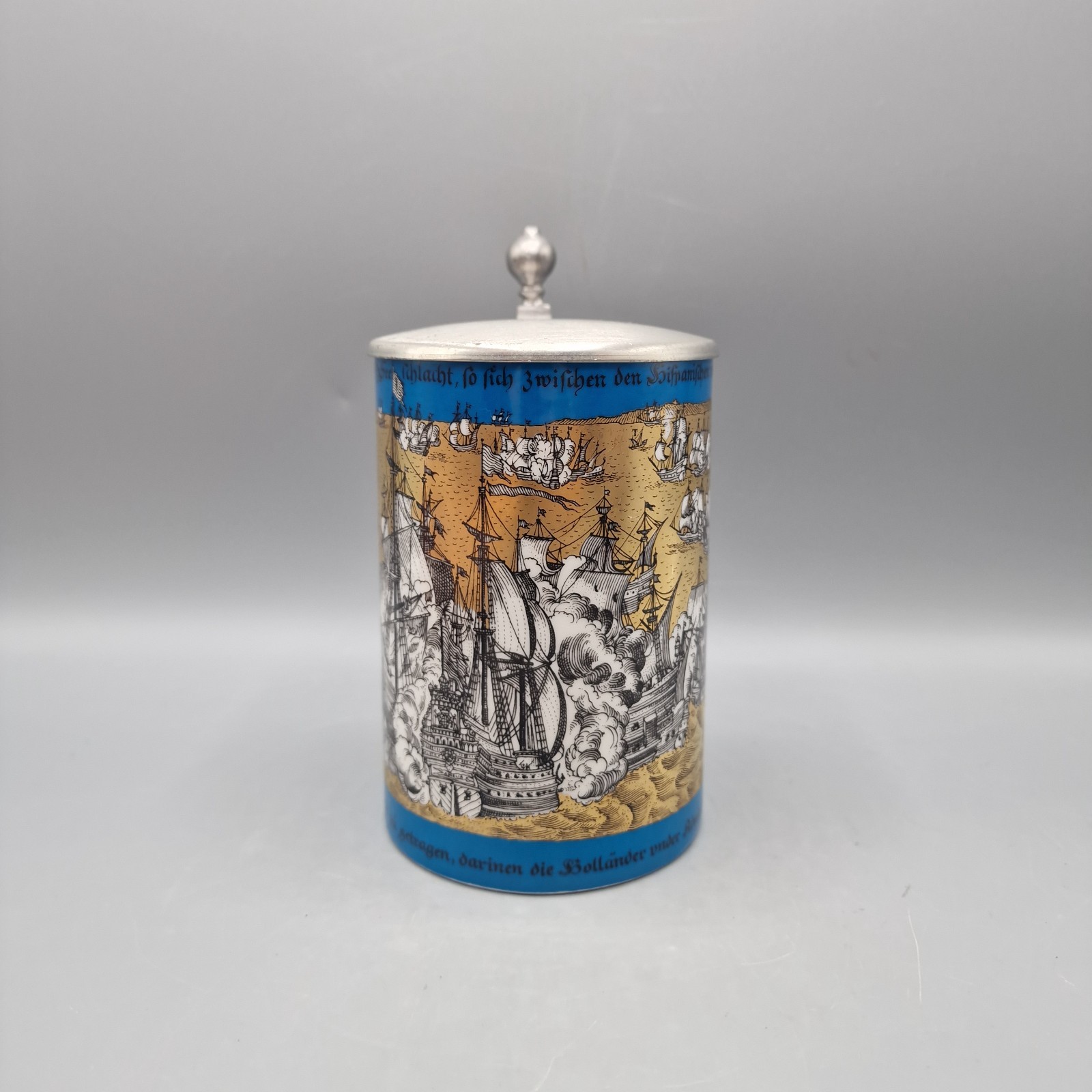 VTG Lowenbrau German Ceramic Beer Stein Mug 5.5" Tall, With Pewter Lid, Handle VTG Lowenbrau German Ceramic Beer Stein Mug 5.5" Tall, With Pewter Lid, Handle