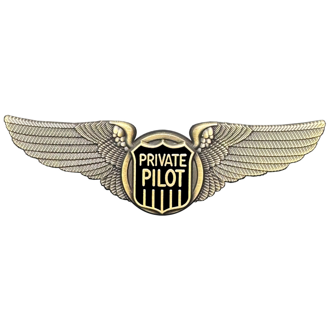 BL7-5 Private Pilot Wings pin Full size standard 3 inch great for Executive Jet BL7-5 Private Pilot Wings pin Full size standard 3 inch great for Executive Jet