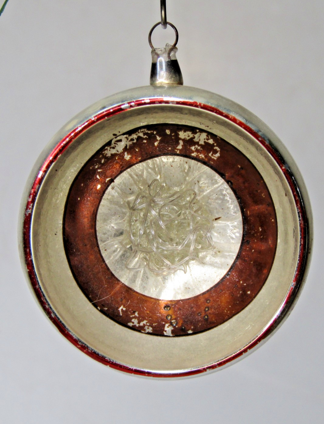 Antique VTG Spun Glass Kaleidoscope Diorama BALL Christmas Ornament Germany Antique VTG Spun Glass Kaleidoscope Diorama BALL Christmas Ornament Germany