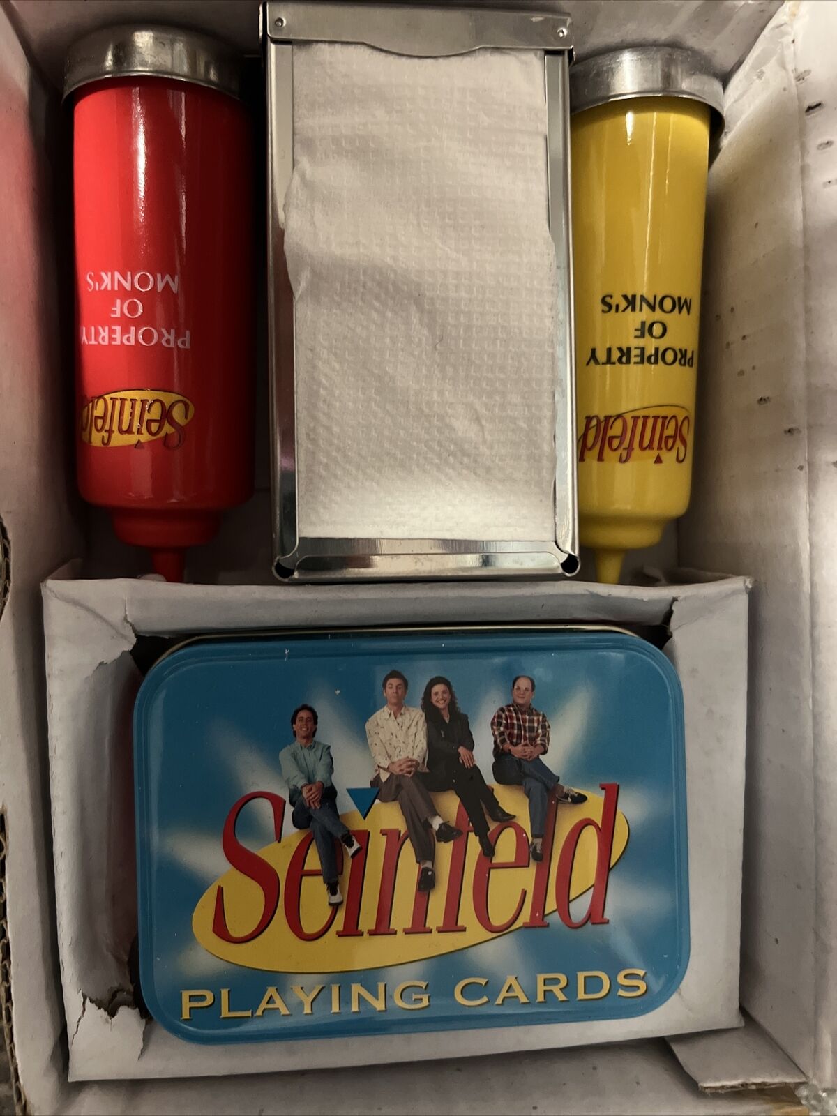 Seinfeld Playing Cards in Tin Case from 2004 And Accessories