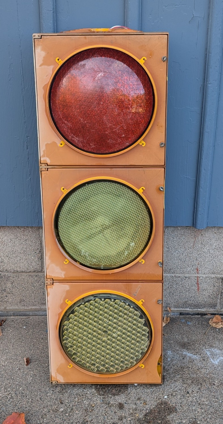 Vintage Durasig Eagle 42x14 Inch 3 Light Intersection Traffic Light