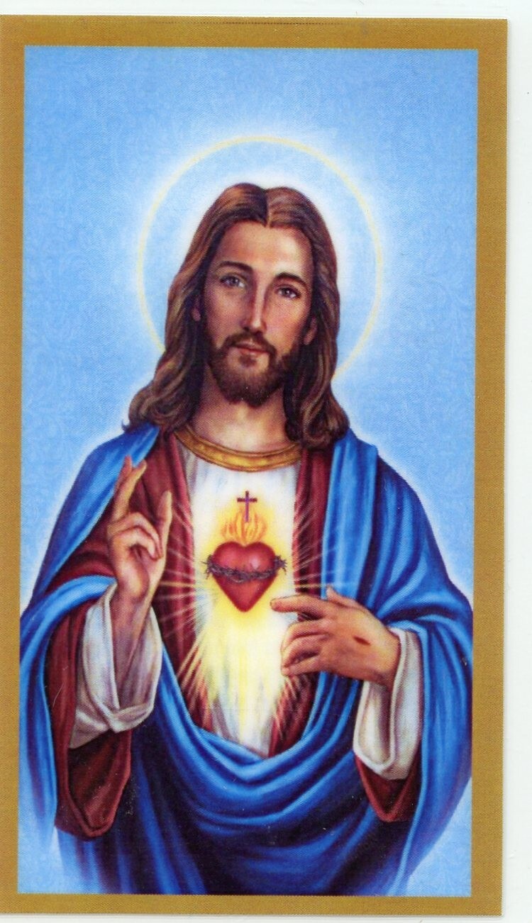 Twelve Promises of Sacred Heart 4 U- Laminated Holy Cards. QUANTITY 25 CARDS Twelve Promises of Sacred Heart 4 U- Laminated Holy Cards. QUANTITY 25 CARDS