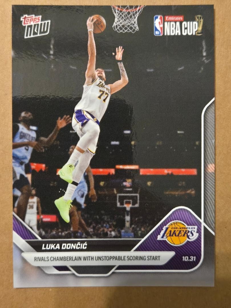 2025-26 TOPPS NOW LUKA DONCIC "HUGE SCORING NIGHT" LAKERS BASKETBALL CARD MVP 2025-26 TOPPS NOW LUKA DONCIC "HUGE SCORING NIGHT" LAKERS BASKETBALL CARD MVP