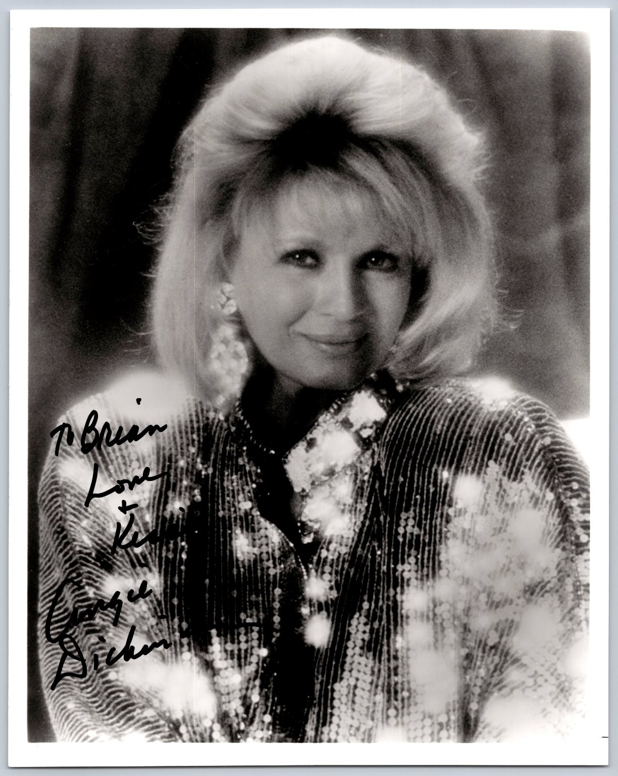 Angie Dickinson Hand-Signed Autograph Photograph Dedicated Vintage B&W Photo Angie Dickinson Hand-Signed Autograph Photograph Dedicated Vintage B&W Photo