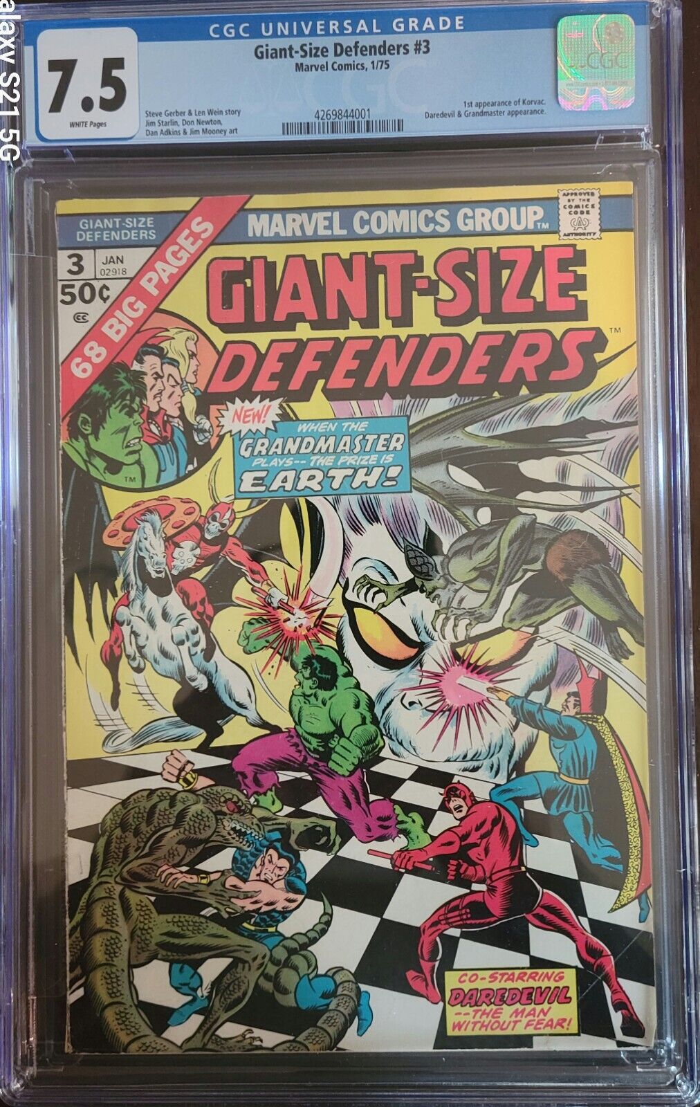 Giant-Size Defenders #3 CGC GRADED 7.5 - 1st Appearance Of Korvac