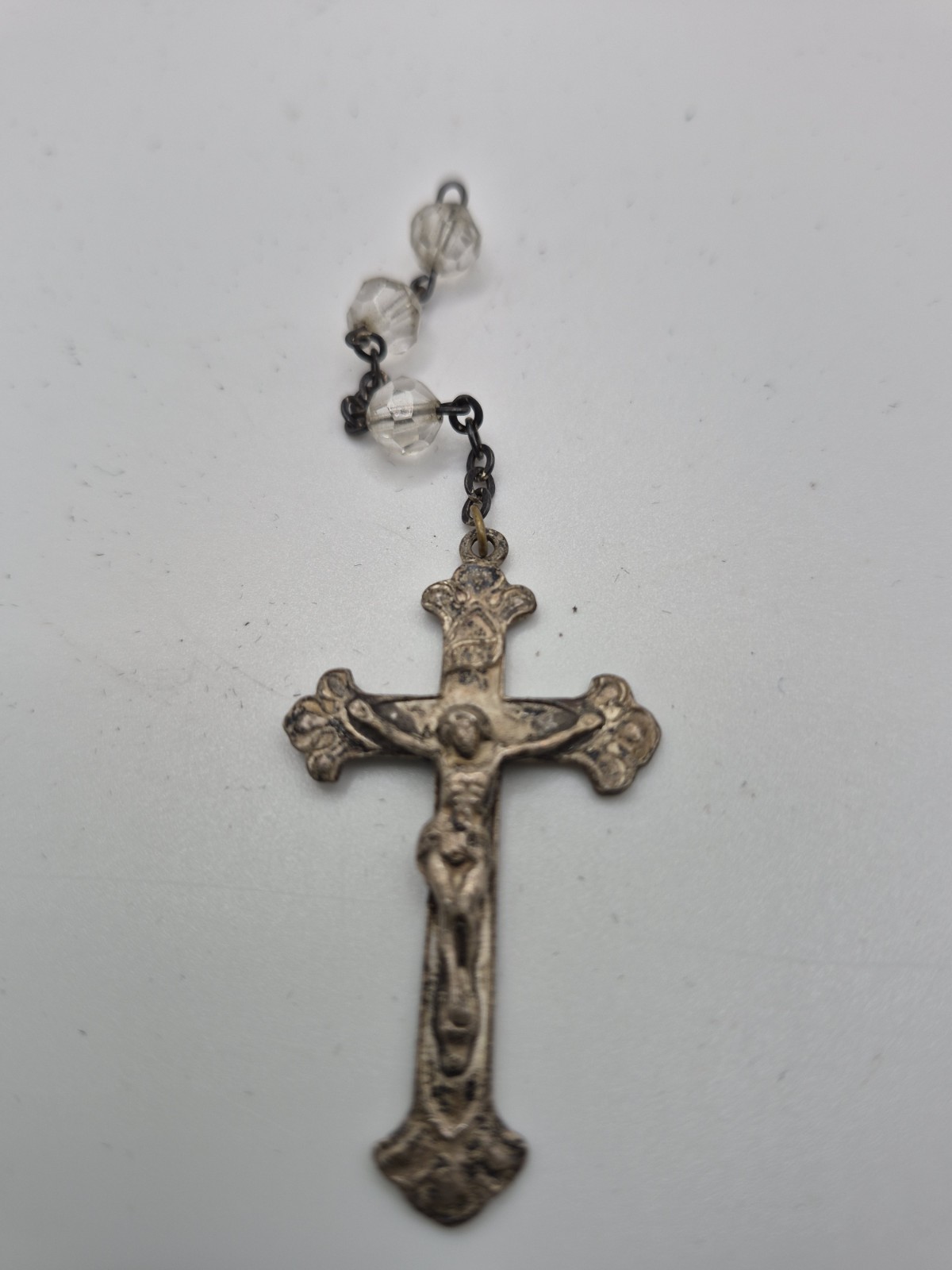 Vtg. 2" x 1.25" Sterling Silver Crucifix Pendant religious symbol christianity Vtg. 2" x 1.25" Sterling Silver Crucifix Pendant religious symbol christianity
