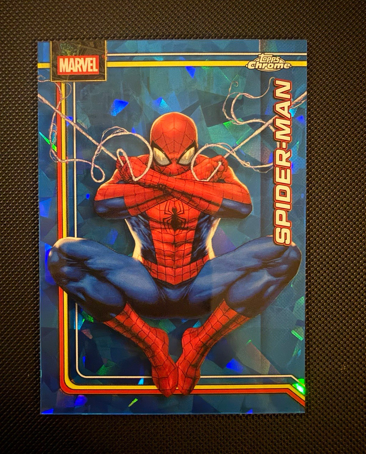 2026 Topps Chrome Marvel Spider-Man sapphire Base Set Trading Card #163 2026 Topps Chrome Marvel Spider-Man sapphire Base Set Trading Card #163