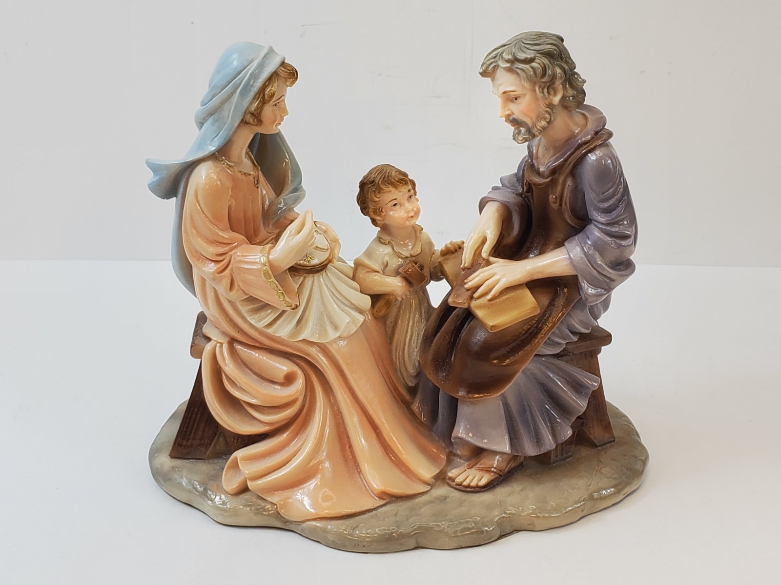 Vintage 1989 FARO by ROMAN 6.5" Signed Lucchesi Holy Family Figurine Italy