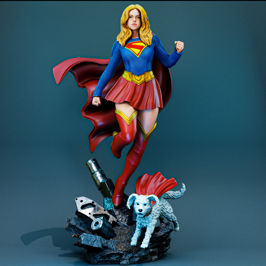 Supergirl Resin Sculpture Statue Model Kit Unpainted/Unassembled Supergirl Resin Sculpture Statue Model Kit Unpainted/Unassembled