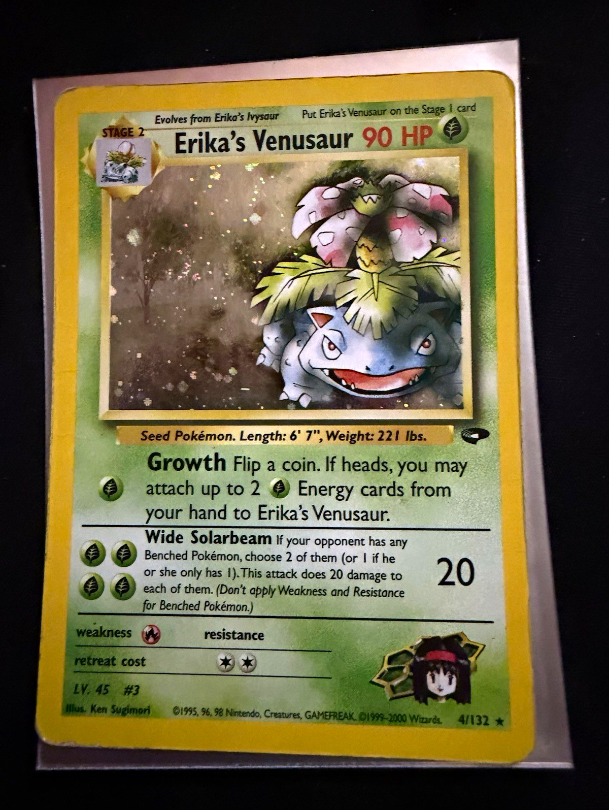 Erika's Venusaur 4/132 Holo Gym Challenge 2000 English Wizards of the Coast Erika's Venusaur 4/132 Holo Gym Challenge 2000 English Wizards of the Coast