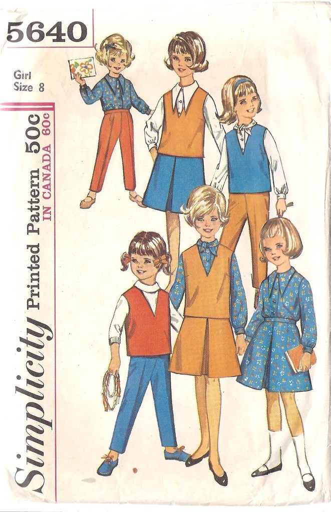 5640 Vintage Simplicity Sewing Pattern Skirt Top Pants Blouse 5640 Vintage Simplicity Sewing Pattern Skirt Top Pants Blouse