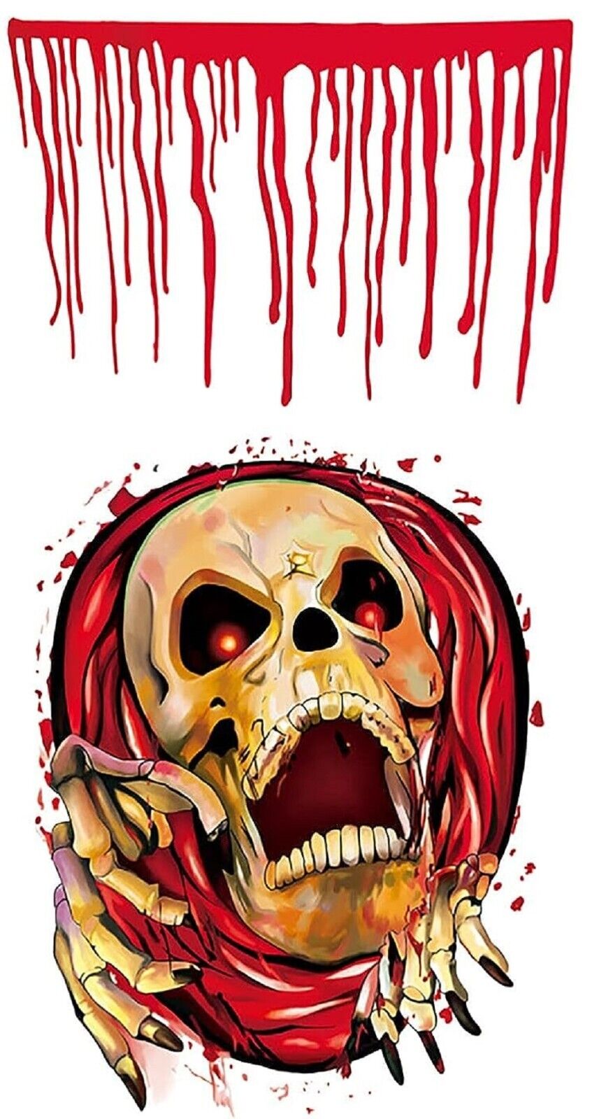 Bloody Horror-SKELETON SKULL TOILET COVER-Halloween Pirate Bathroom Decorations