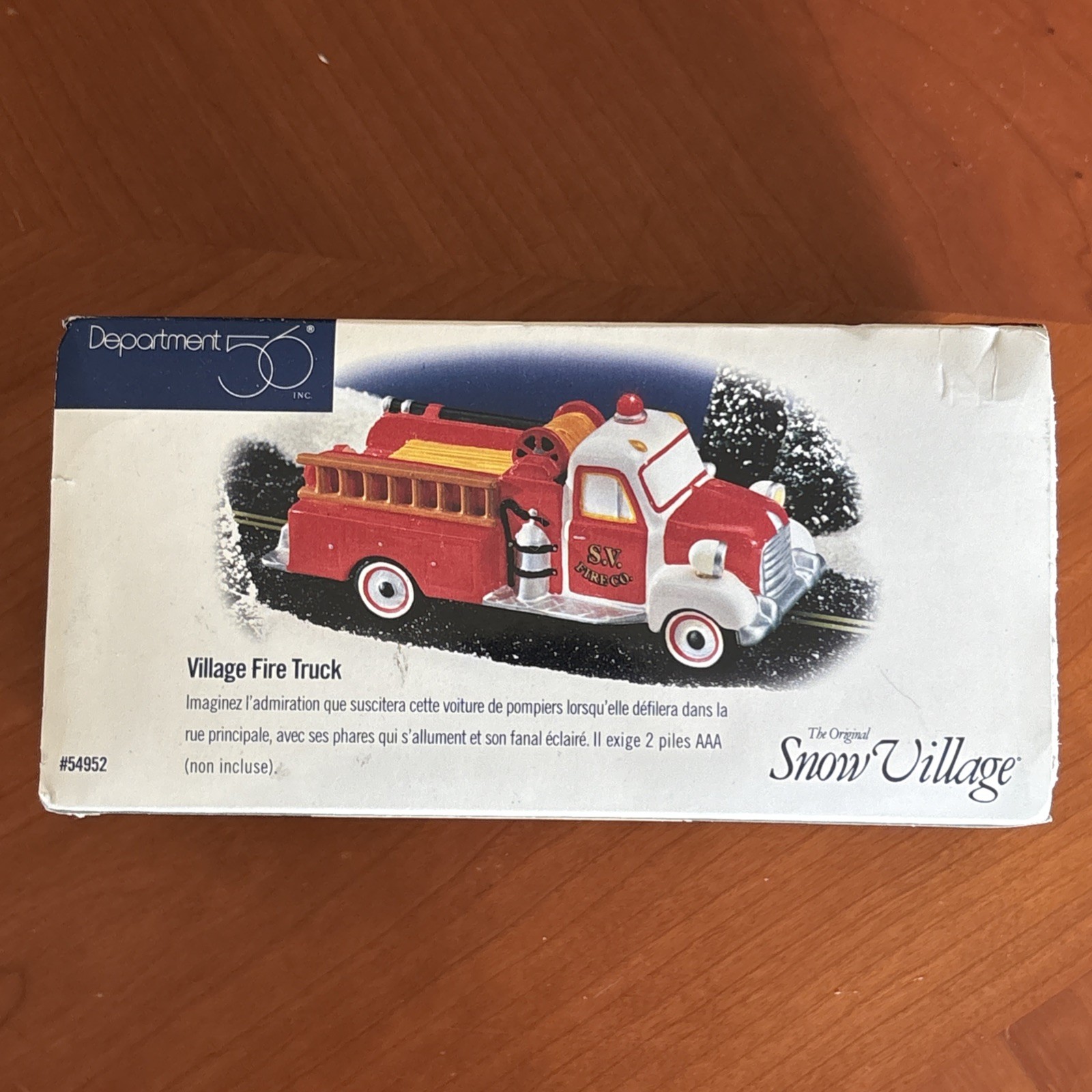 Department 56 Snow Village Fire Truck 54952 Handpainted Christmas Accessory Department 56 Snow Village Fire Truck 54952 Handpainted Christmas Accessory