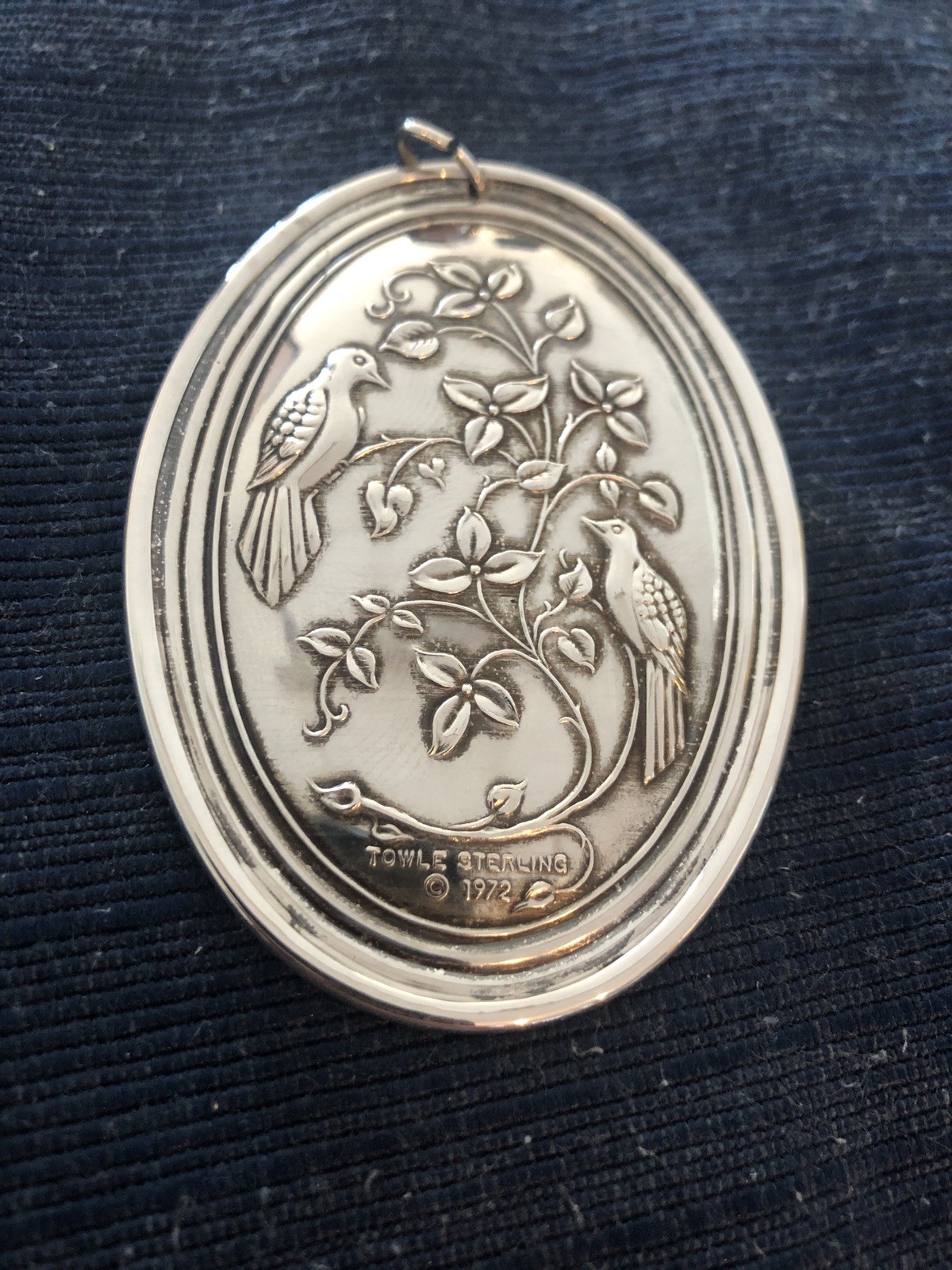 Vintage Towle 12 Days Christmas 2 Turtle Doves Sterling Silver Ornament 25 Grams