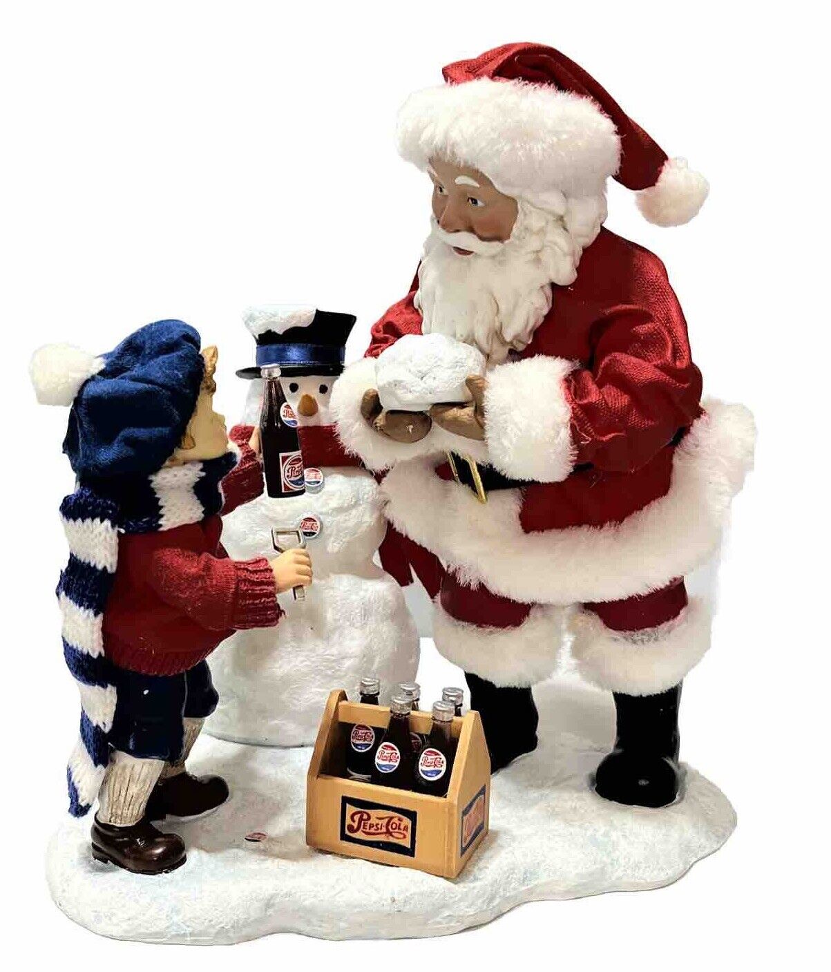 Hollydays Possible Dreams Pepsi Santa With Snowman & Little Boy Soda Christmas