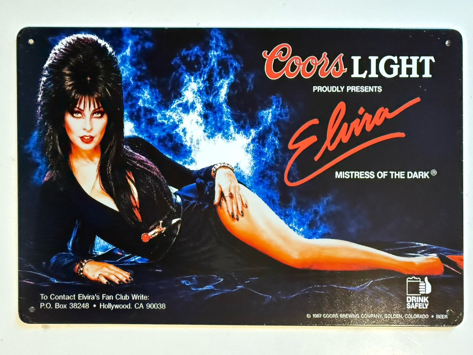 Coors Light Beer Elvira Sign Mistress of The Dark Halloween Cassandra Peterson Coors Light Beer Elvira Sign Mistress of The Dark Halloween Cassandra Peterson