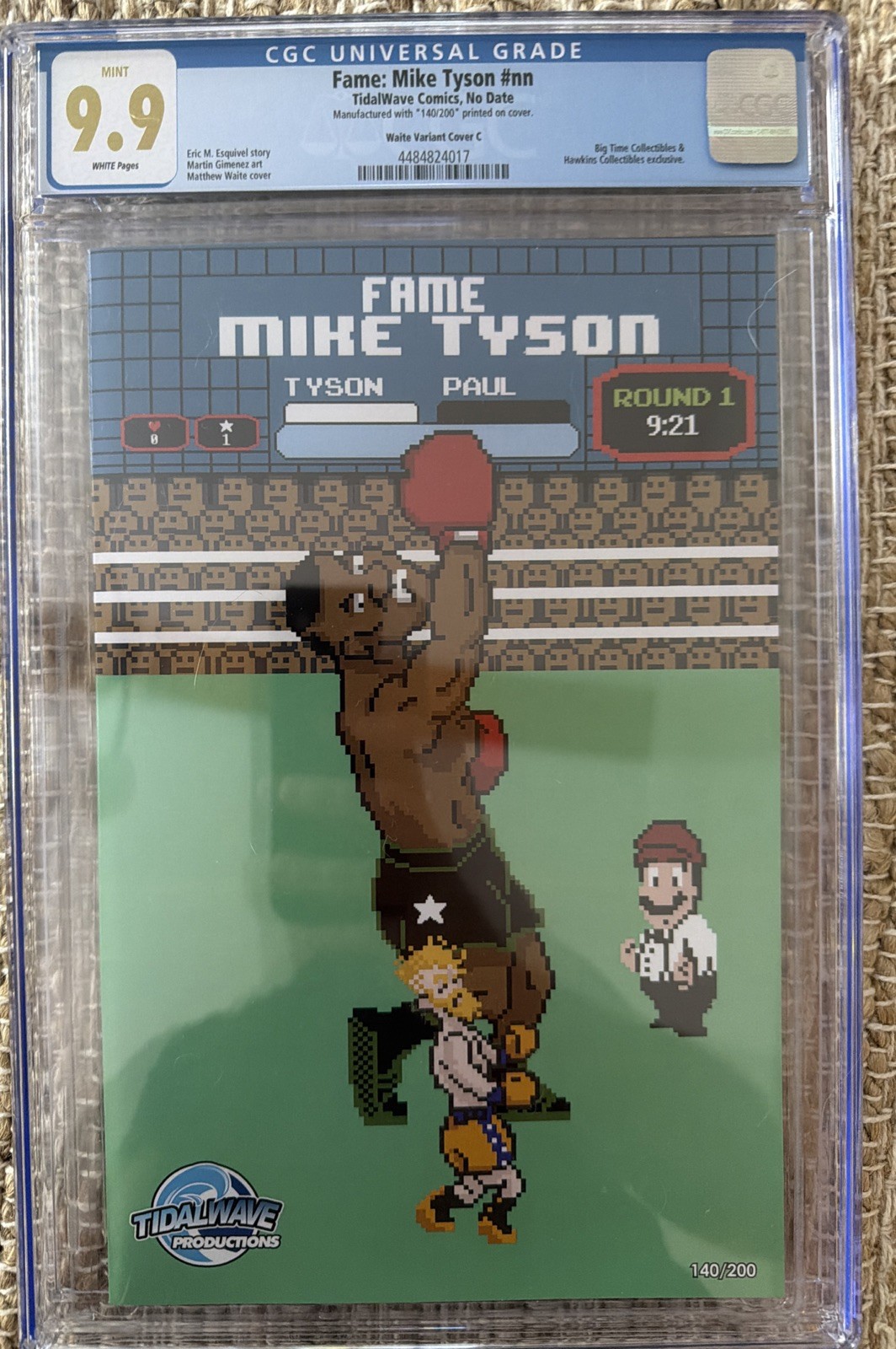 CGC 9.9 Mike Tyson Punch Out Fame Limited 200 Numbered Exclusive Matthew Waite CGC 9.9 Mike Tyson Punch Out Fame Limited 200 Numbered Exclusive Matthew Waite