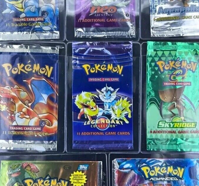 Assorted Collection - Vintage Empty POKEMON TCG Booster Packs No Cards Free Case
