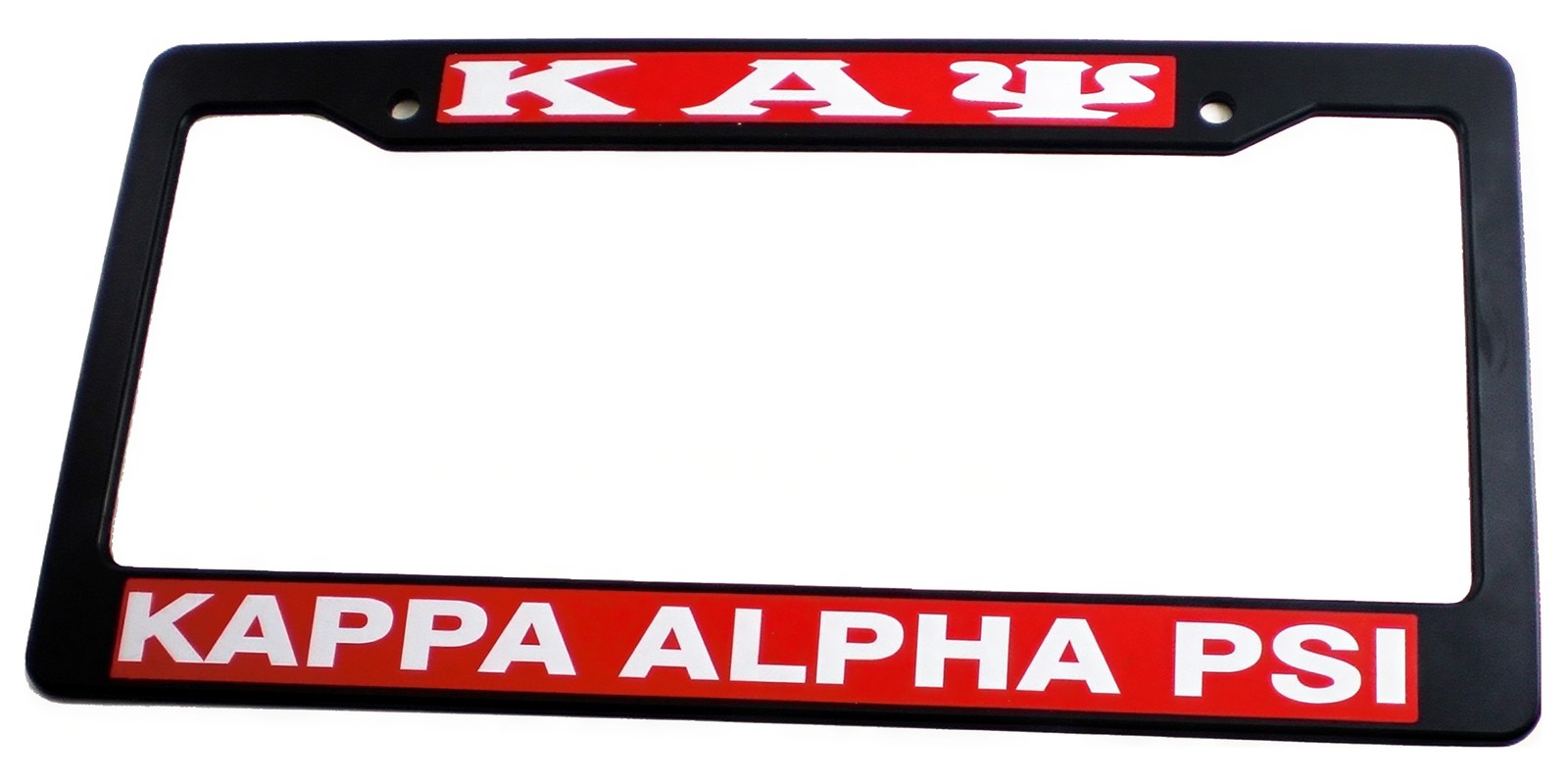 Kappa Alpha Psi Text Decal Plastic License Plate Frame [Black - Car/Truck]