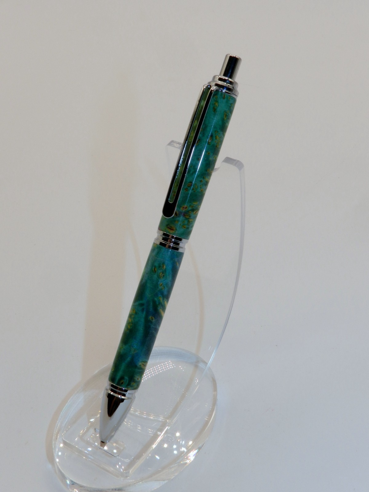 Handmade Slimline Pro EDC Pen made with Green Box Elder Burl. A great gift. #16