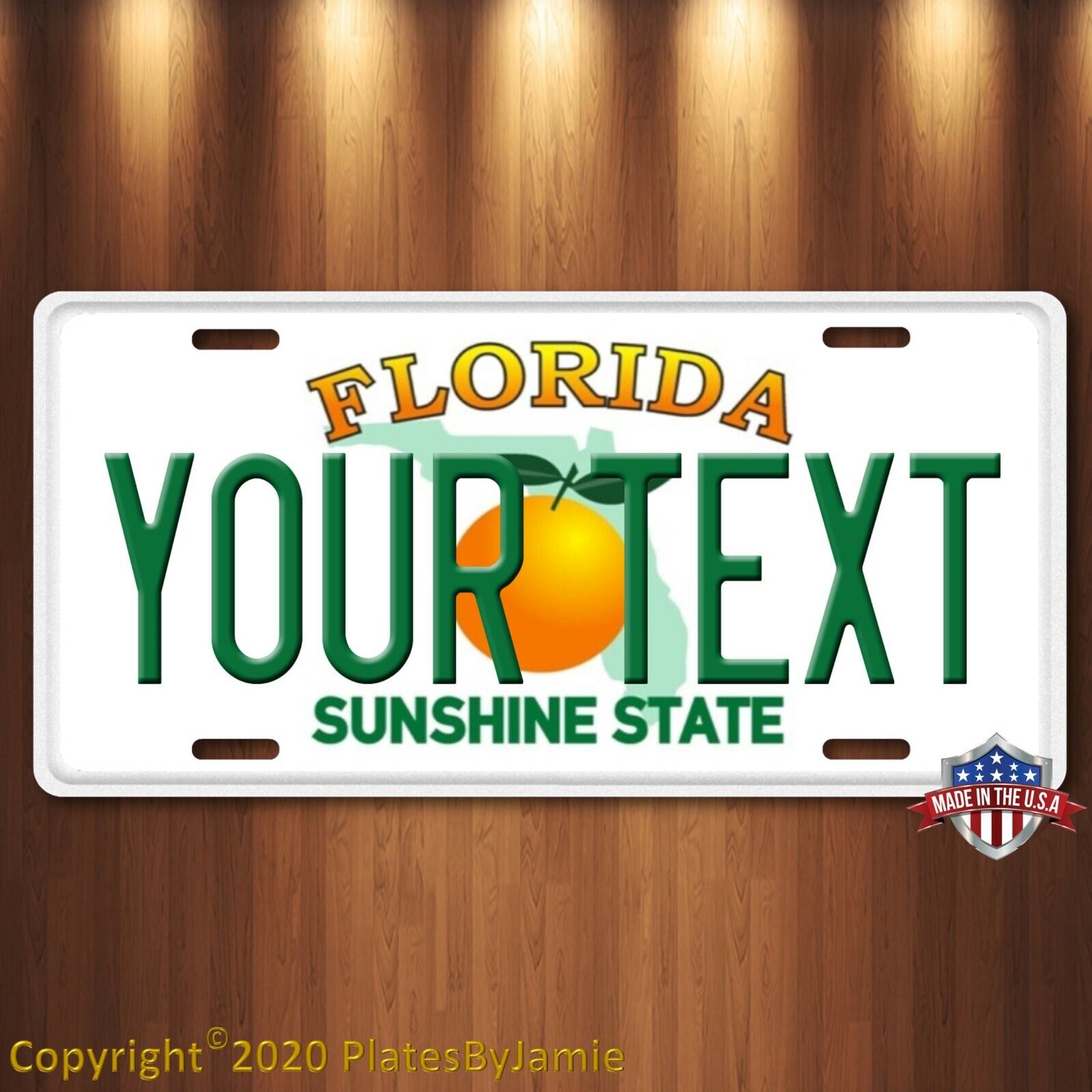Custom Florida Aluminum Vanity License Plate Tag Personalized New B