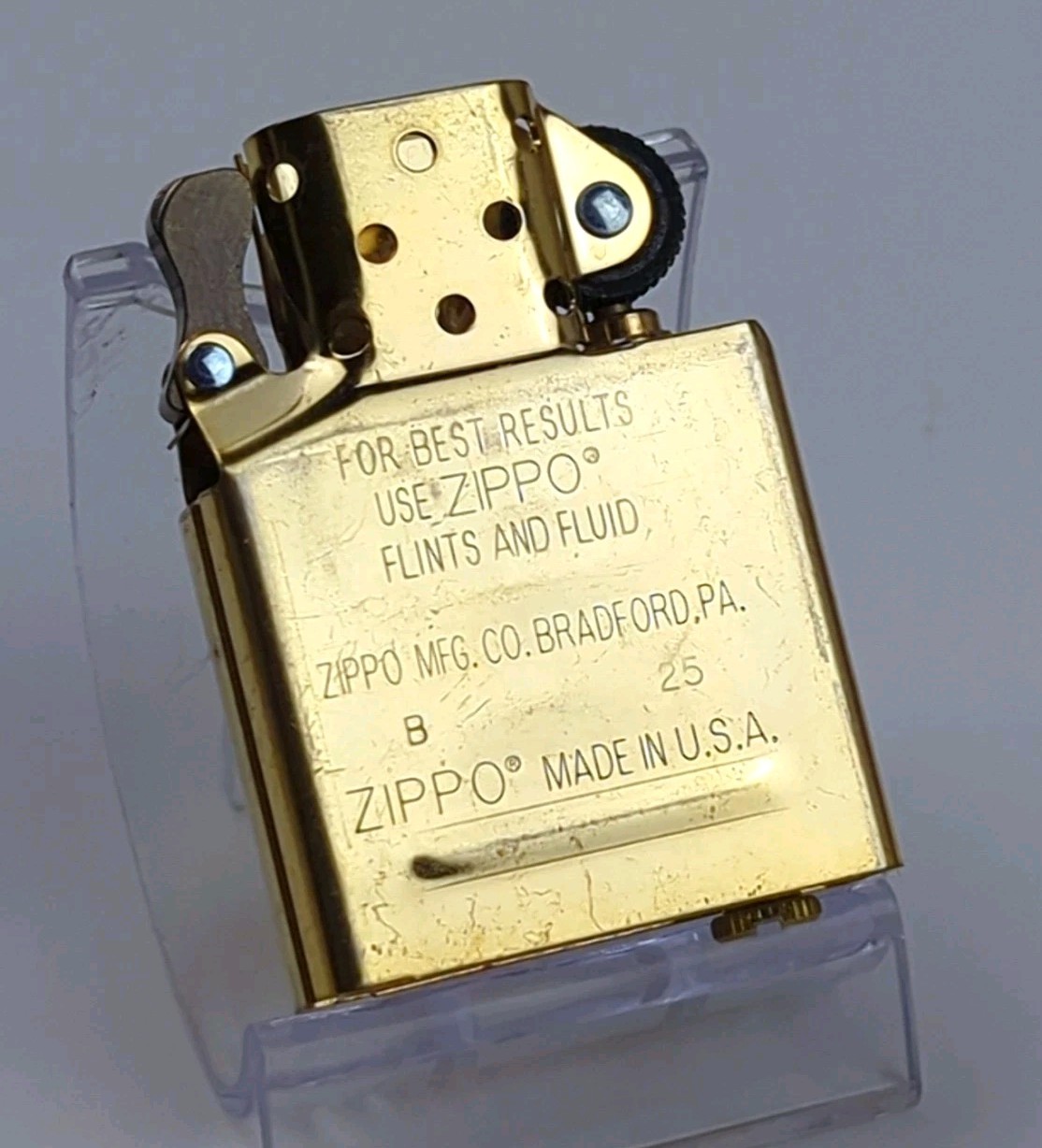 ZIPPO Lighter INSERT - BRASS Plated REPLACEMENT (No Outer Case) Year=2025, NEW ZIPPO Lighter INSERT - BRASS Plated REPLACEMENT (No Outer Case) Year=2025, NEW
