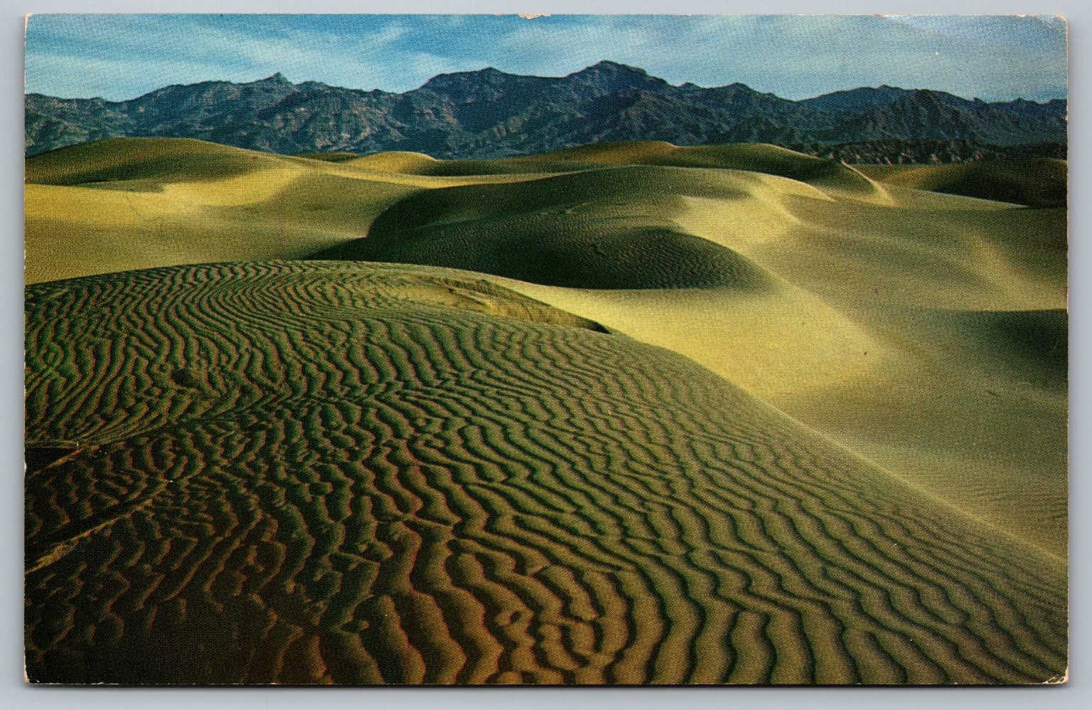 1962 Death Valley Sand Dunes Stove Pipe Wells California Postcard Frashers