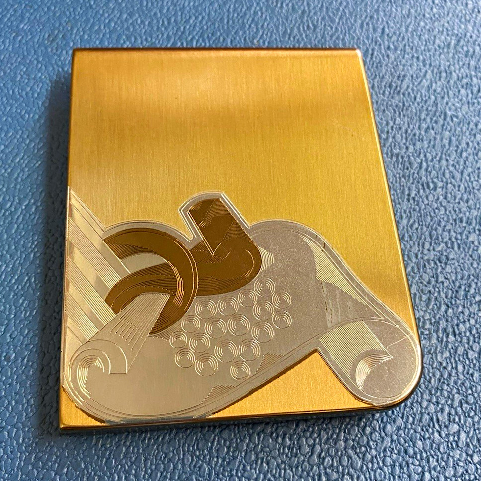 Elgin American Collectible Gold-Tone Metal Cigarette & Tobacco Case Elgin American Collectible Gold-Tone Metal Cigarette & Tobacco Case
