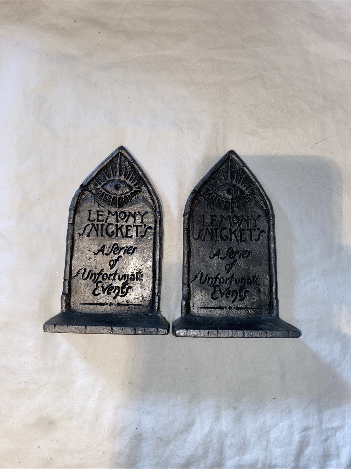 Lemony Snickers Pewter Bookends Paramount Dream Works Pictures Lemony Snickers Pewter Bookends Paramount Dream Works Pictures
